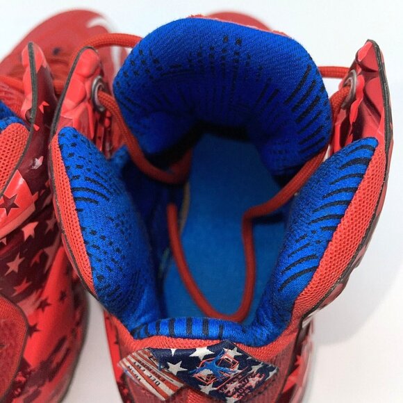 NIKE LEBRON XII (12) Independence Day Mens 10.5 USA 4th of July 684593-616 - Picture 9 of 13